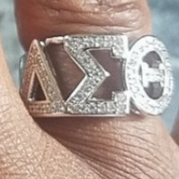 Delta Sigma Theta Ring sterling silver ,925 - Picture 1 of 2